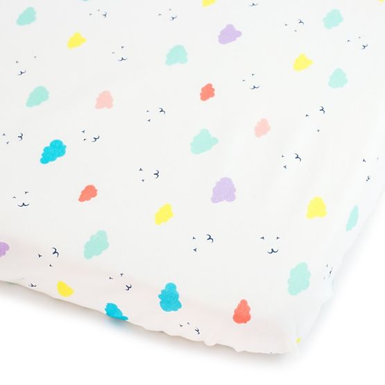 Drap housse avec une bande de caoutchouc - Couleur nuages