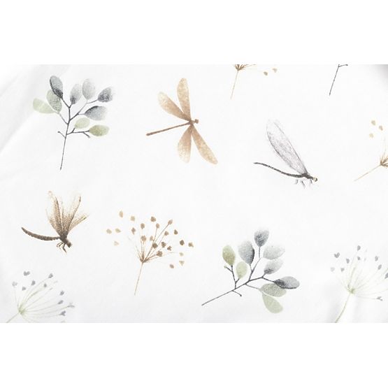 Drap-housse en coton avec élastique - Libellules (120x60 cm)