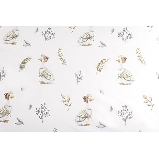 Drap-housse en coton avec élastique - Petites oies (120x60 cm)