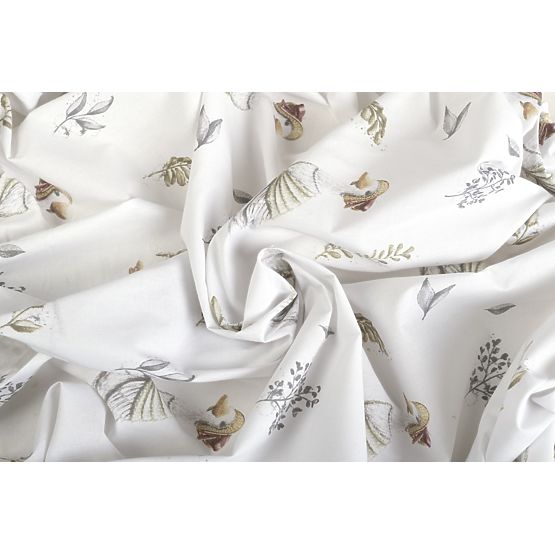 Drap-housse en coton avec élastique - Petites oies (120x60 cm)