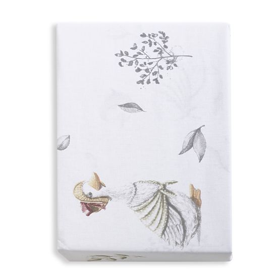 Drap-housse en coton avec élastique - Petites oies (120x60 cm)