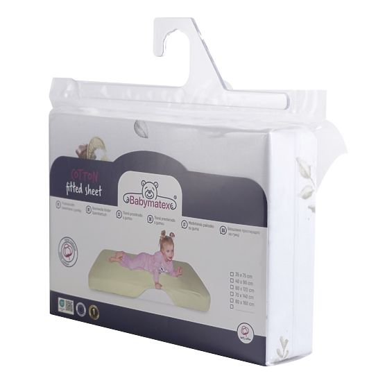 Drap-housse en coton avec élastique - Petites oies (120x60 cm)