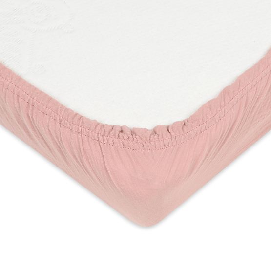 Drap mousseline 120x60 rose