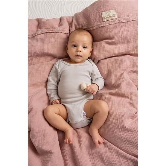 Draps mousseline 135x100 + 40x60 rose