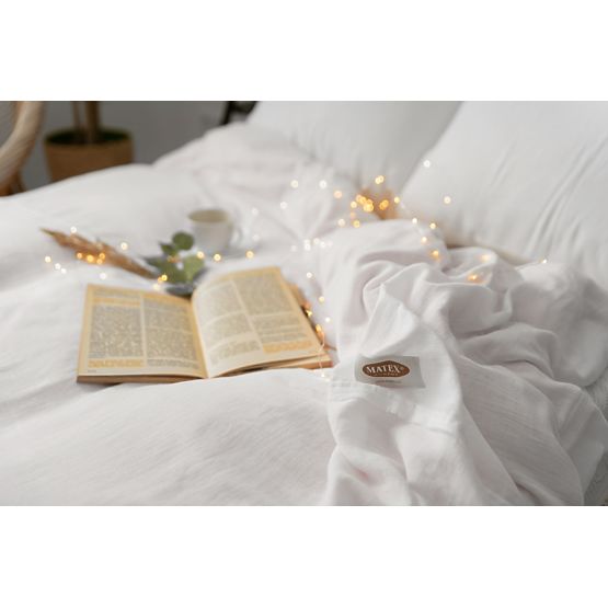 Draps mousseline 140x200 cm + 70x90 cm blanc