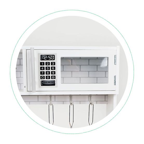 Cuisine en bois pour enfants avec lumière LED + casseroles ECOTOYS