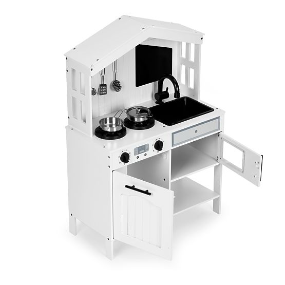 Cuisine en bois pour enfants four brûleurs micro-ondes accessoires ECOTOYS