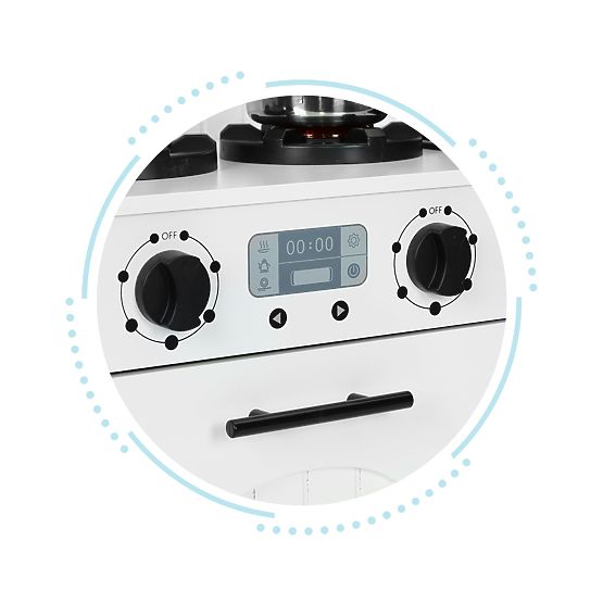 Cuisine en bois pour enfants four brûleurs micro-ondes accessoires ECOTOYS