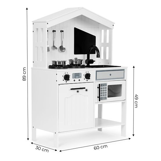 Cuisine en bois pour enfants four brûleurs micro-ondes accessoires ECOTOYS