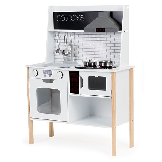 Cuisine en bois pour enfants + sons et lumières ECOTOYS