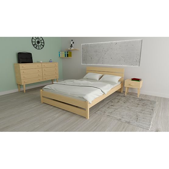 Lit en bois Max 200 x 90 cm - pin
