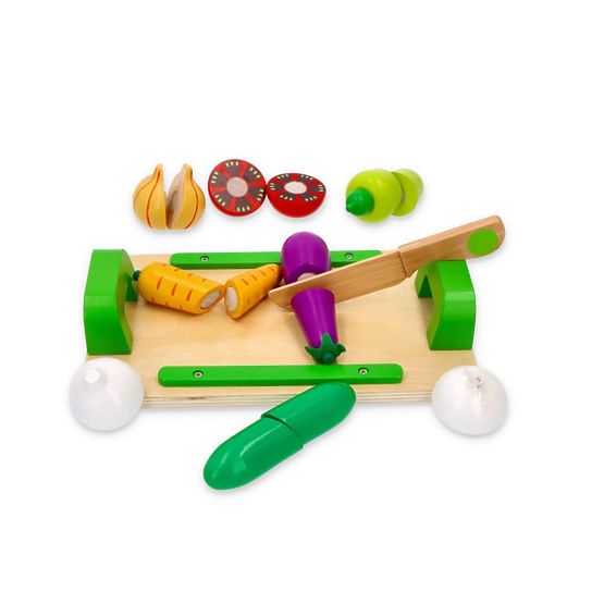 Dřevěná zelenina na krájení