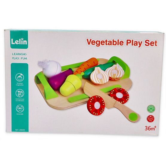 Dřevěná zelenina na krájení