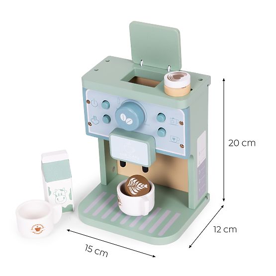 Machine à café en bois pour enfants, ensemble barista 8 pièces ECOTOYS