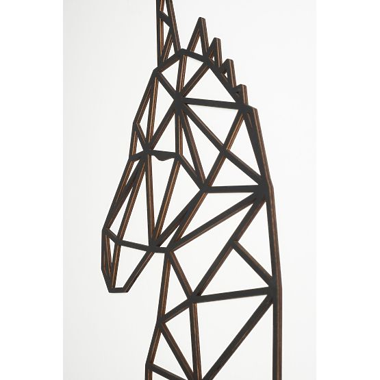 Tableau géométrique en bois - Licorne - différentes couleurs Couleur: noire