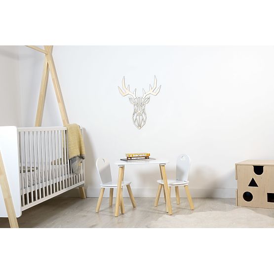 Tableau géométrique en bois - Cerf 1 - différentes couleurs Couleur: naturel