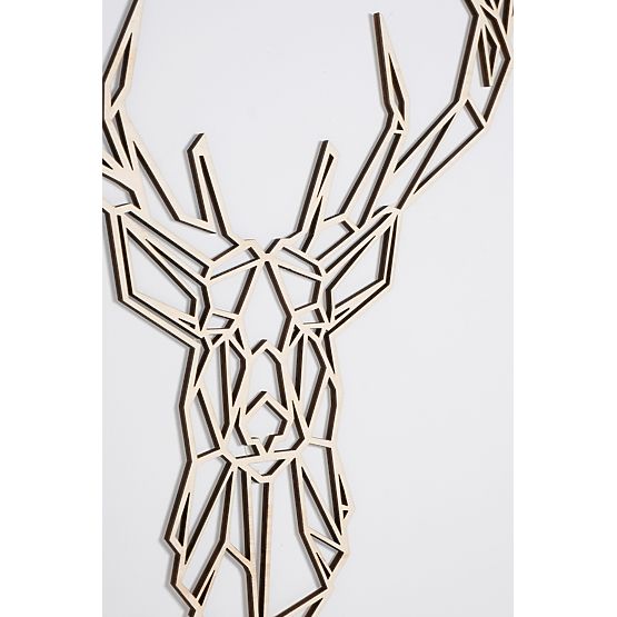 Tableau géométrique en bois - Cerf 2 - différentes couleurs Couleur: naturel