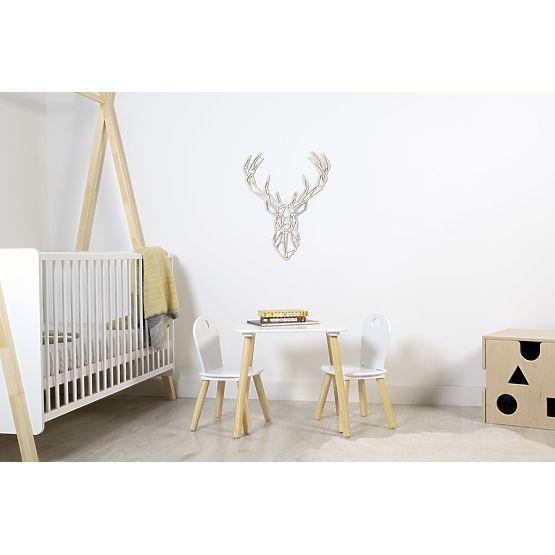 Tableau géométrique en bois - Cerf 2 - différentes couleurs Couleur: naturel