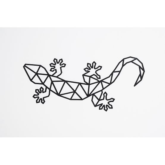 Tableau géométrique en bois - Lézard - différentes couleurs Couleur: noire