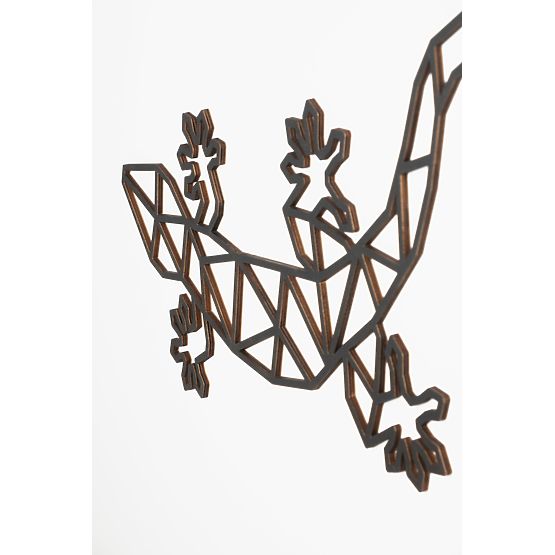 Tableau géométrique en bois - Lézard - différentes couleurs Couleur: noire