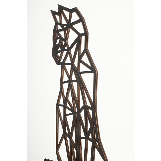 Tableau géométrique en bois - Chat - différentes couleurs Couleur: noire