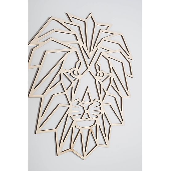 Tableau géométrique en bois - Lion - différentes couleurs Couleur: naturel