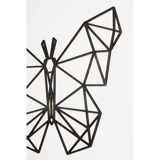 Tableau géométrique en bois - Papillon - différentes couleurs Couleur: noire