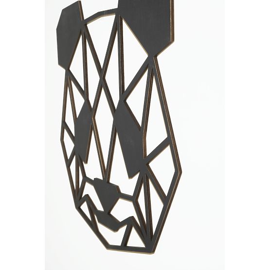 Tableau géométrique en bois - Panda - différentes couleurs Couleur: noire