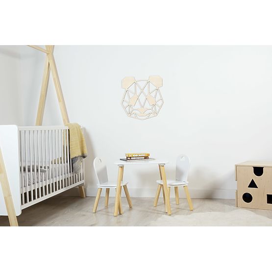 Tableau géométrique en bois - Panda - différentes couleurs Couleur: naturel