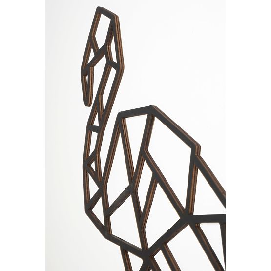 Tableau géométrique en bois - Flamant rose - différentes couleurs Couleur: noire