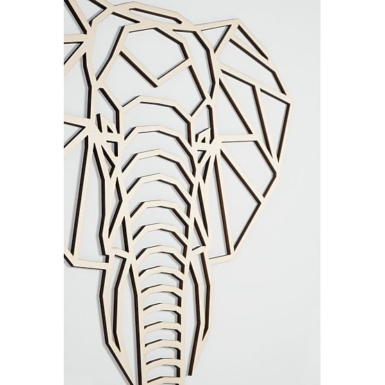 Tableau géométrique en bois - Éléphant - différentes couleurs Couleur: naturel