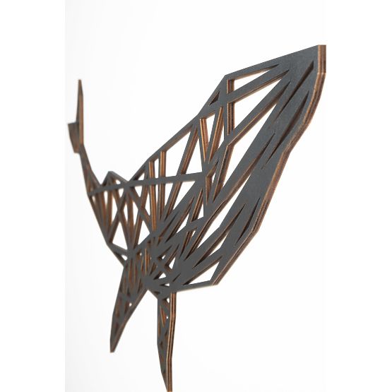 Tableau géométrique en bois - Baleine - différentes couleurs Couleur: noire