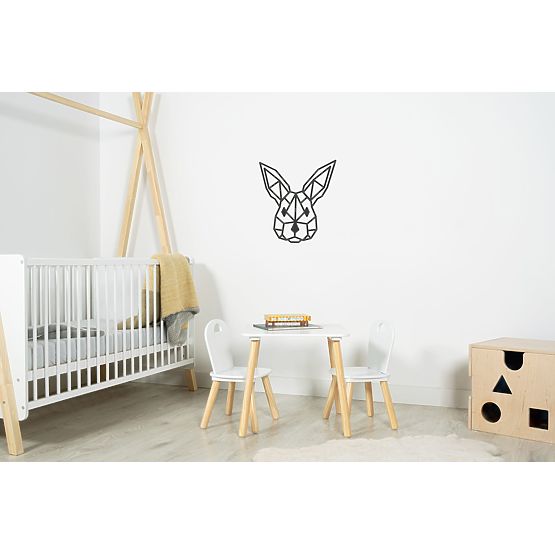 Tableau géométrique en bois - Lièvre - différentes couleurs