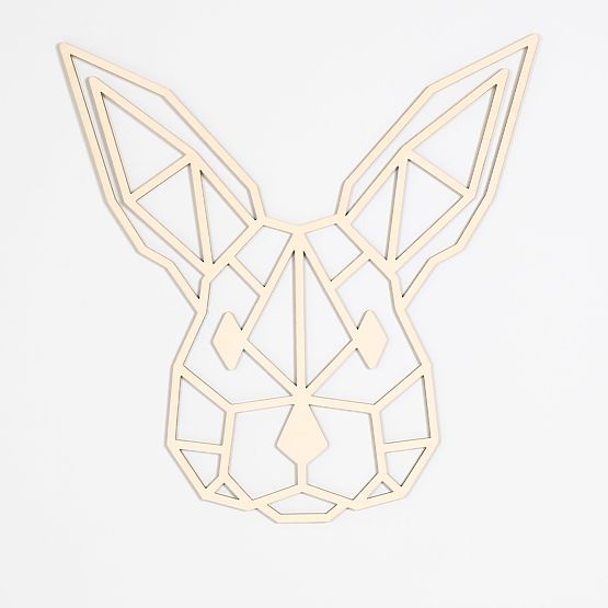 Tableau géométrique en bois - Lièvre - différentes couleurs Couleur: naturel