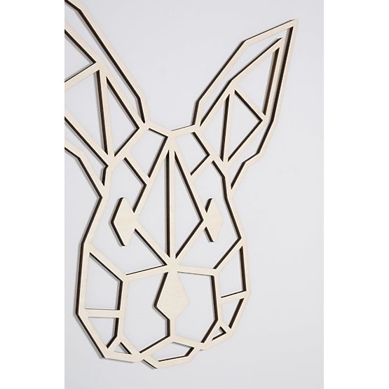 Tableau géométrique en bois - Lièvre - différentes couleurs Couleur: naturel