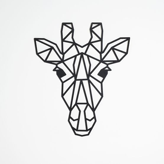 Tableau géométrique en bois - Girafe - différentes couleurs