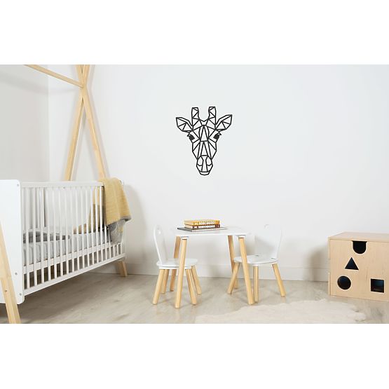 Tableau géométrique en bois - Girafe - différentes couleurs