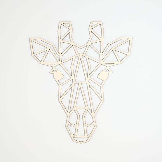 Tableau géométrique en bois - Girafe - différentes couleurs Couleur: naturel