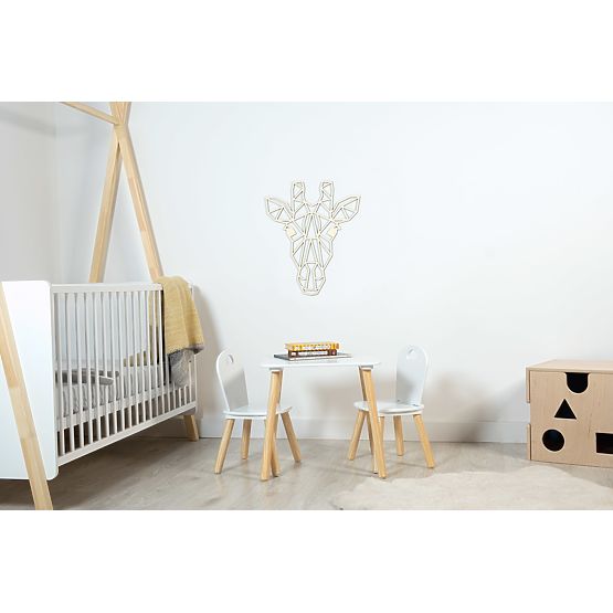 Tableau géométrique en bois - Girafe - différentes couleurs Couleur: naturel