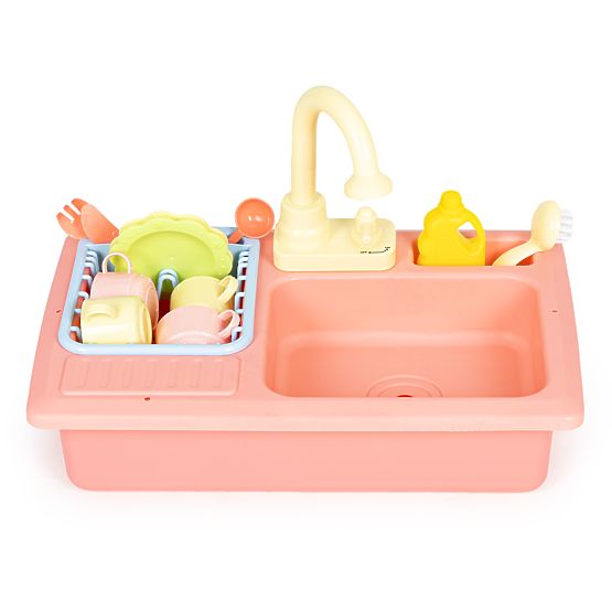 Évier avec robinet rempli d'eau 12 accessoires jouet pour enfants