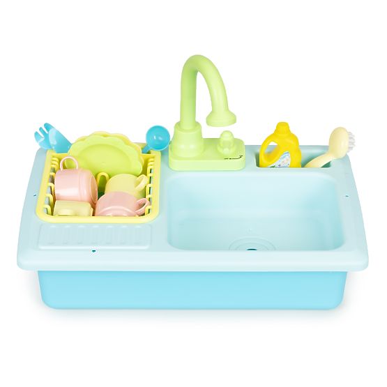 Évier avec robinet rempli d'eau 12 accessoires jouet pour enfants
