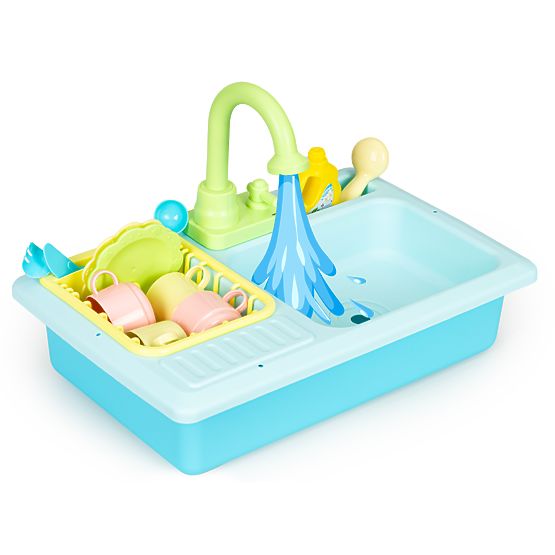 Évier avec robinet rempli d'eau 12 accessoires jouet pour enfants