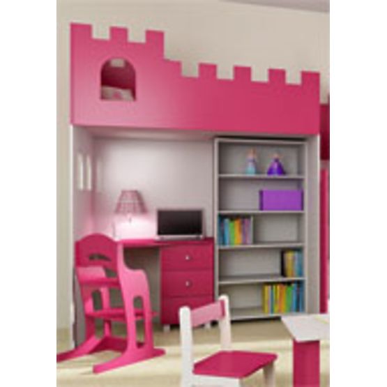 Écriture tableau à le relief lit CASTLE avec tiroirs et potentiel supplémentaire jambes