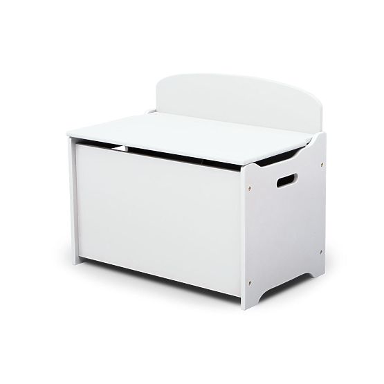 En bois coffre au trésor pour jouets - blanc