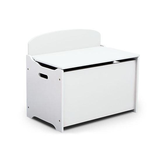 En bois coffre au trésor pour jouets - blanc