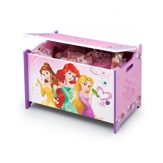 En bois coffre au trésor pour jouets Princess I