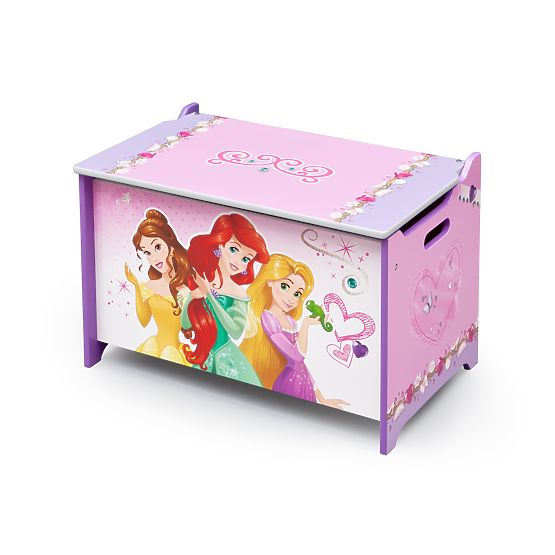 En bois coffre au trésor pour jouets Princess I
