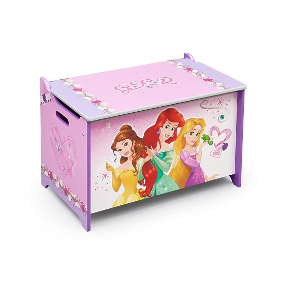 En bois coffre au trésor pour jouets Princess I