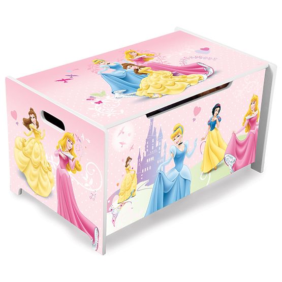 En bois coffre au trésor pour jouets Princess