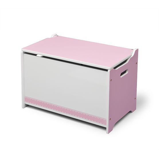 En bois coffre au trésor pour jouets rose